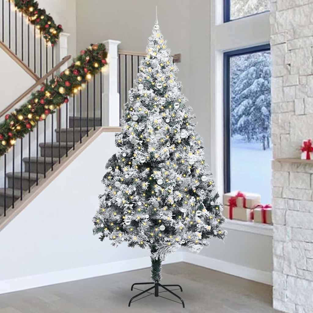 Christmas Tree with 300 LEDs with Stand White 300 cm PVC